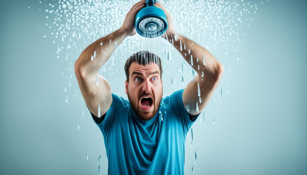 A lack of hot water