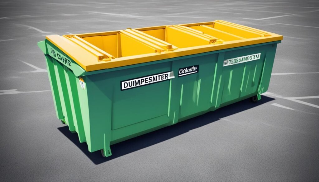 dumpster rental sizes infographic