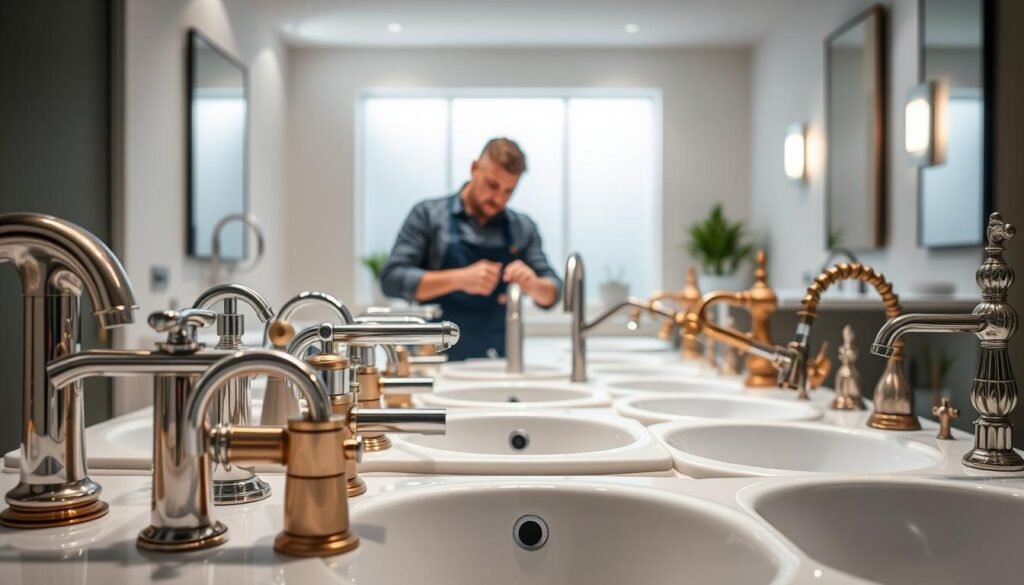 different types of sink faucets