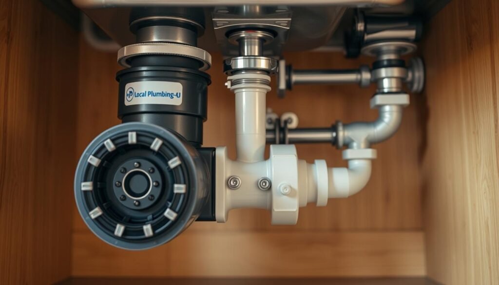 garbage disposal components and sink plumbing
