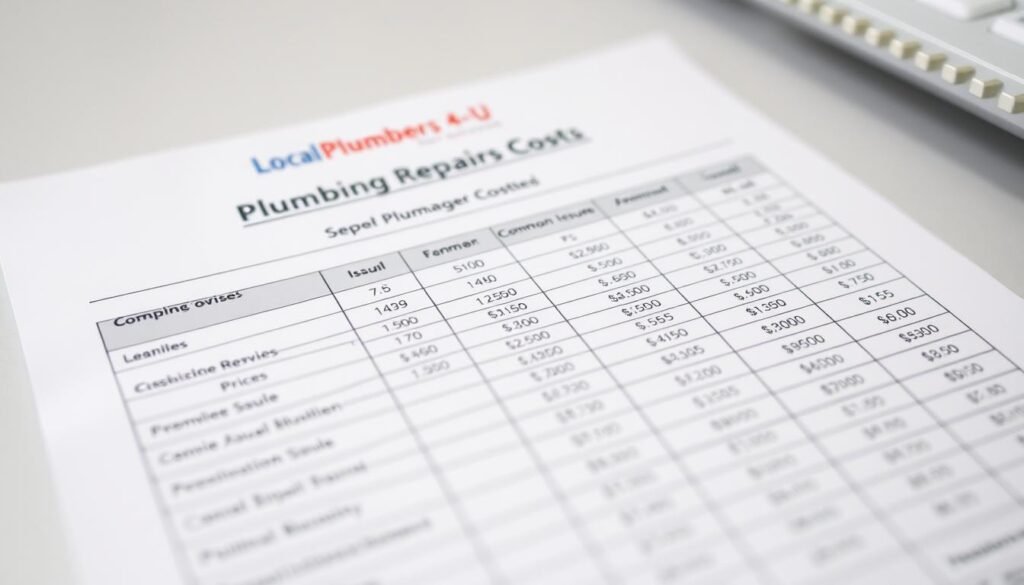 Common plumbing repair costs