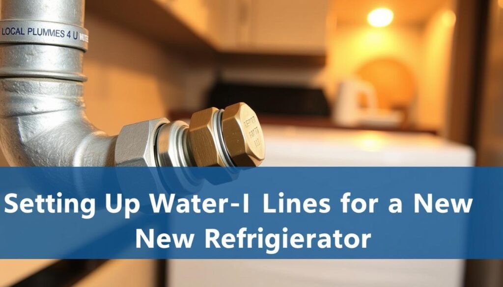 Refrigerator water line setup