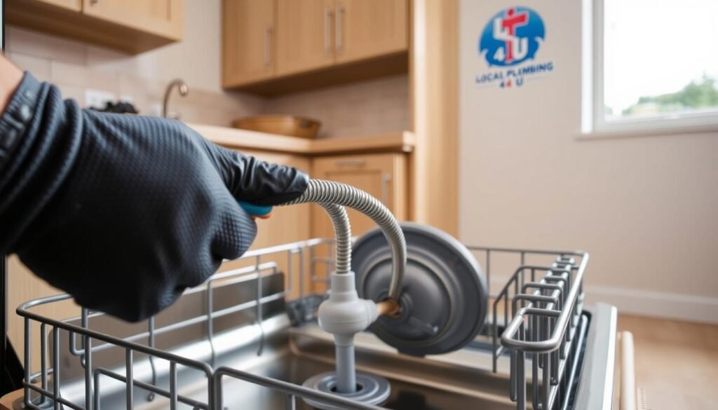 clearing dishwasher drain clogs