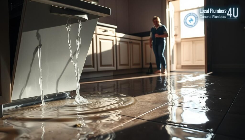 dishwasher flooding causes