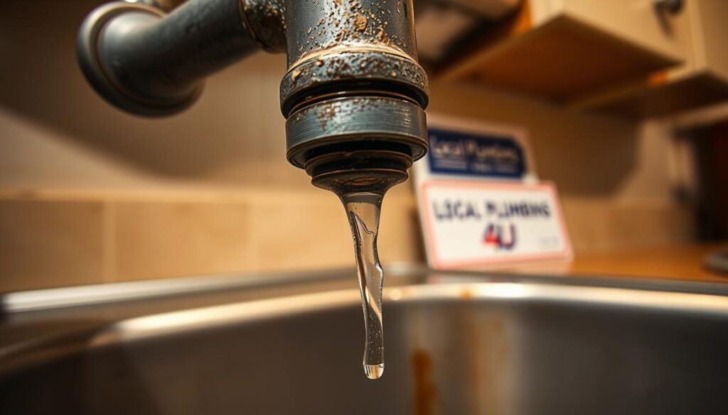 leaking kitchen faucet requiring replacement