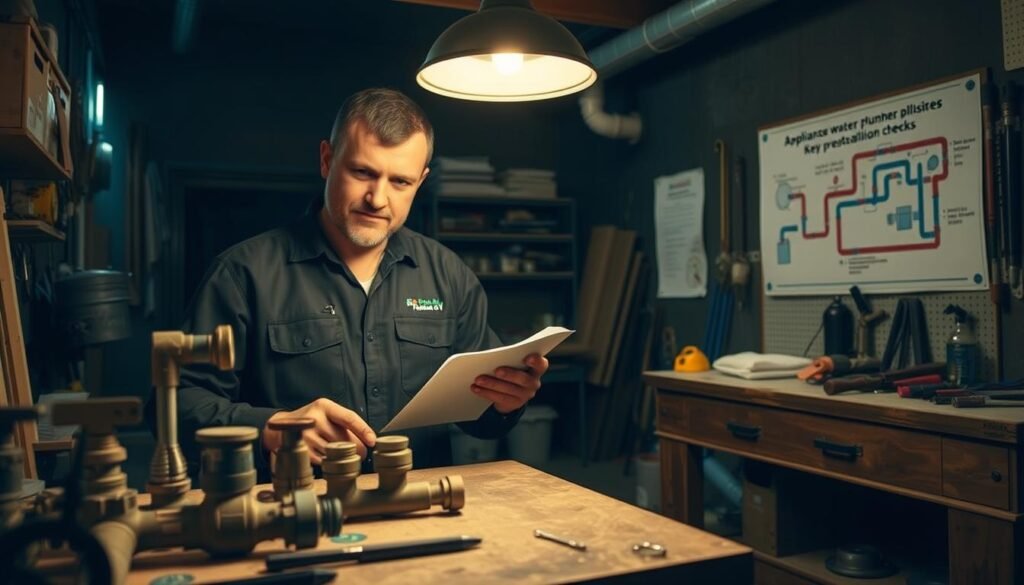 appliance plumbing pre-installation checks