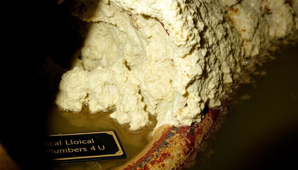 hard water mineral buildup in pipes