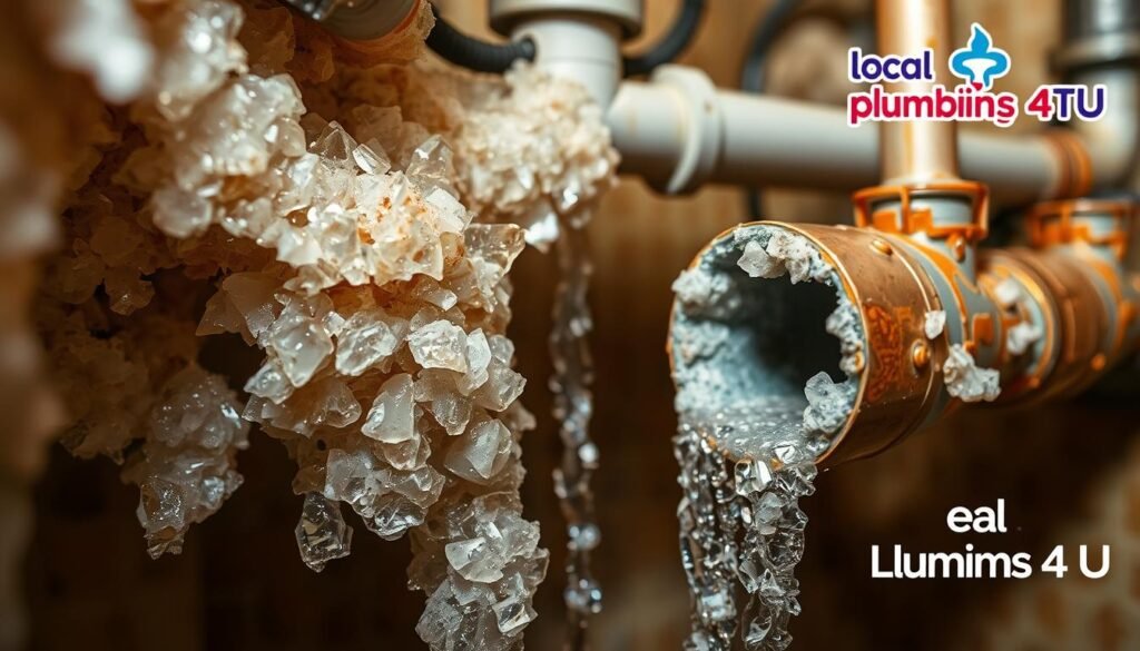 Hard water plumbing damage