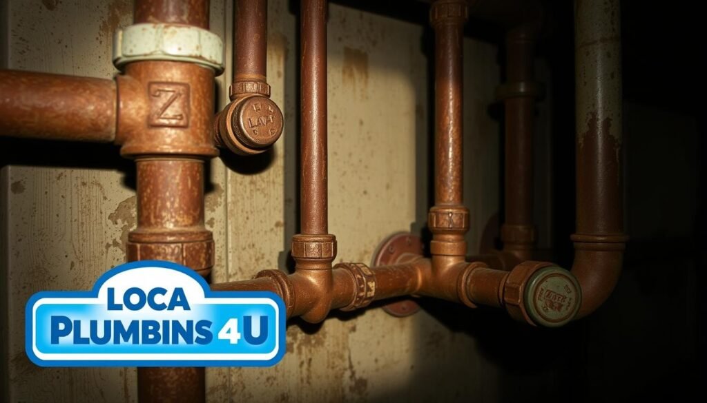 Corroded pipes signs