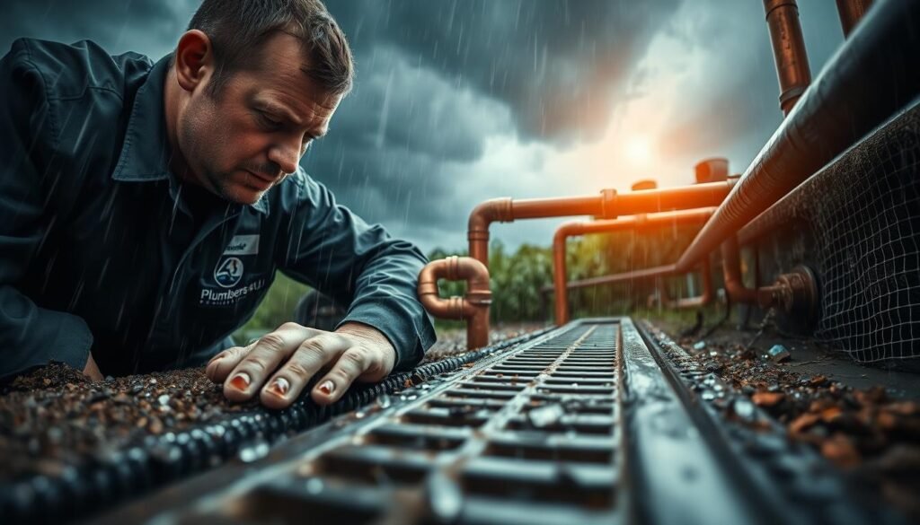 Plumbing prep for rainfall