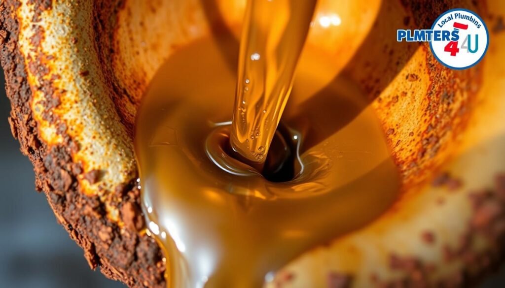 discolored water from corroded pipes