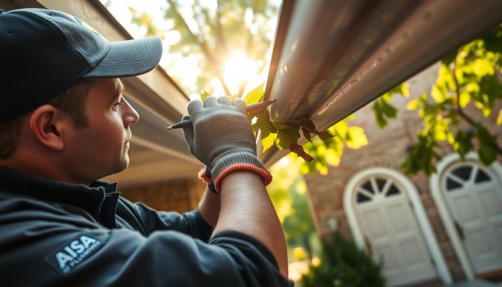 gutter cleaning for basement flood prevention