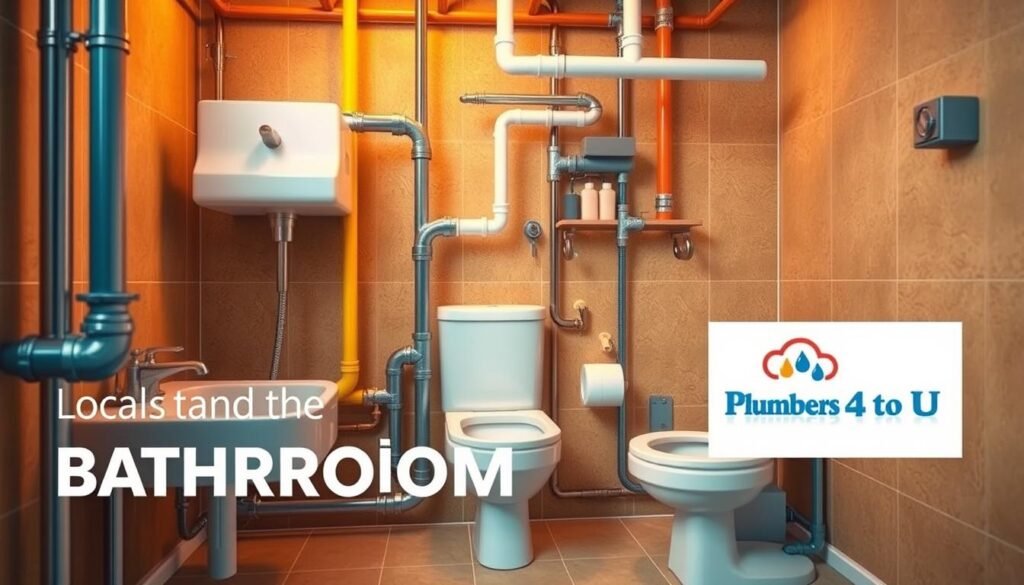 bathroom plumbing pipes diagram