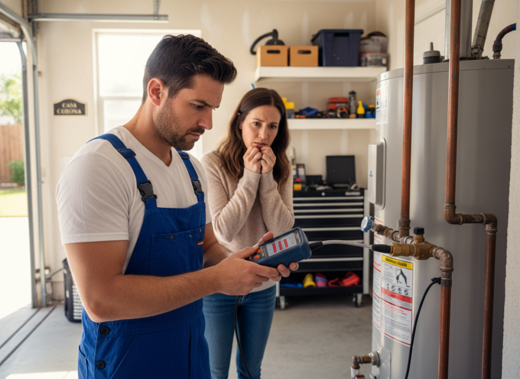 Gas leak emergency plumber service in Corona