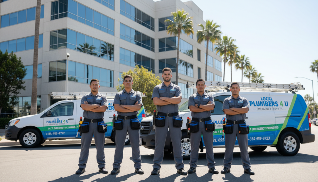 Local Plumbers 4 U emergency plumbing team in Corona CA